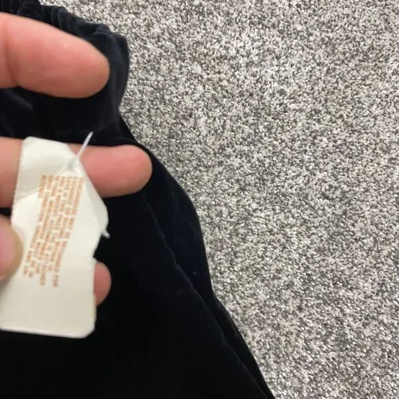 Vintage ‎ Velvet Skirt womens XL  Black witchy y2k  Minimalist goth zip - Picture 11 of 12